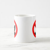 Geen buitenkatten magische mok (Center)