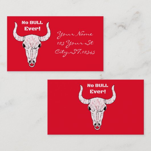 Geen Bull Ever Thunder_Cove Classic Visitekaartje (Voorkant / Achterkant)