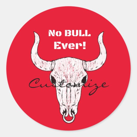 Geen Bull Ever Thunder_Cove Ronde Sticker (Voorkant)
