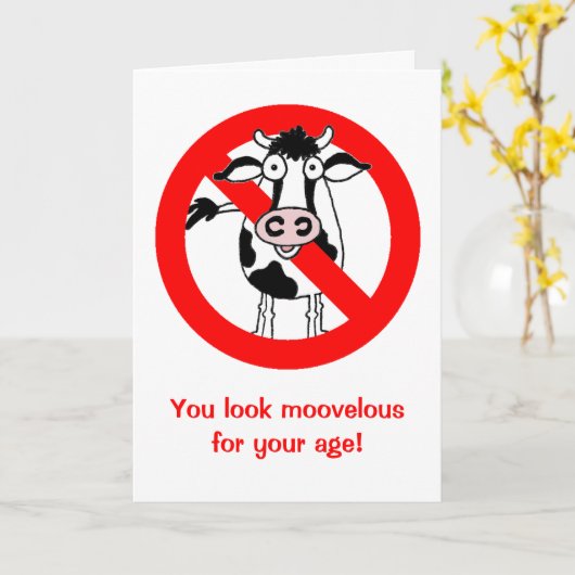 GEEN BULL! Over de heuvelverjaardagskaart. Kaart (Gele Bloem)