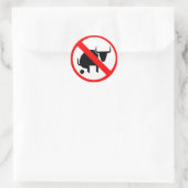 Geen bull ronde sticker (Tas)