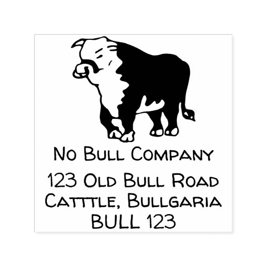 Geen bull  zelfinktende stempel (Design)