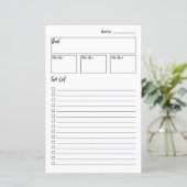 Geen Bullet Journal Goal Setting planner insert (Staand voorkant)
