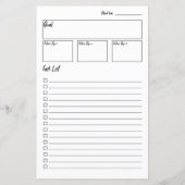 Geen Bullet Journal Goal Setting planner insert (Achterkant)