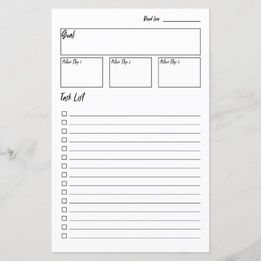 Geen Bullet Journal Goal Setting planner insert (Achterkant)