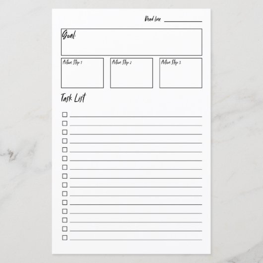 Geen Bullet Journal Goal Setting planner insert (Voorkant)