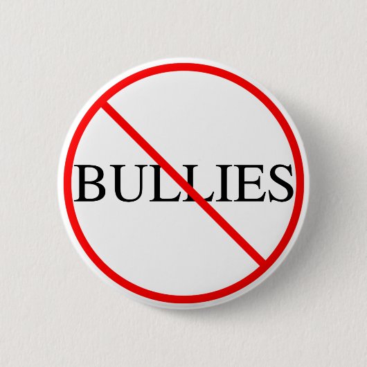 Geen Bullies Ronde Button 5,7 Cm (Voorkant)