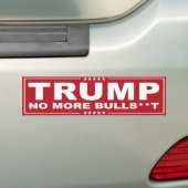 Geen BullS-T meer - Trump Red Designer - PNG Bumpersticker (Op auto)