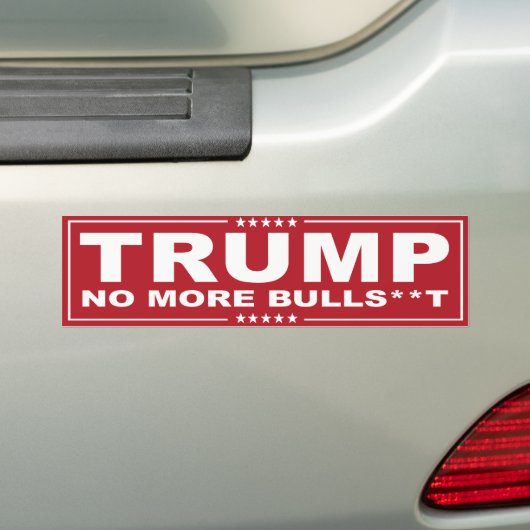 Geen BullS-t - Red Trump -.png Bumpersticker (Op auto)