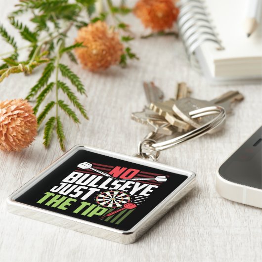 Geen Bullseye Alleen de Tip - Funny Dart Premium Sleutelhanger (Zijkant)