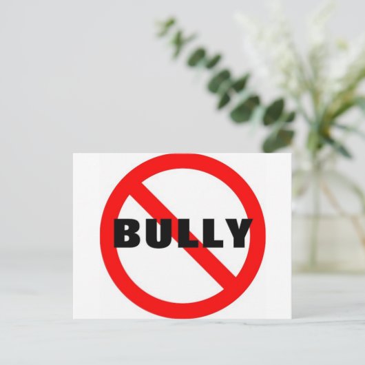 Geen Bully Briefkaart (Staand voorkant)