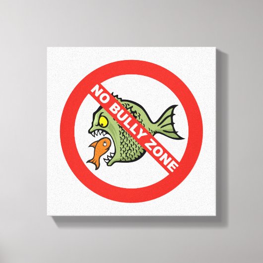 Geen Bully Zone Canvas Afdruk (Voorkant)