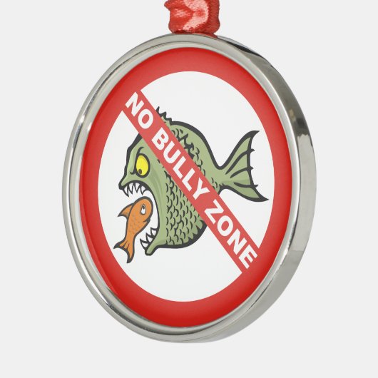 Geen Bully Zone Metalen Ornament (Links)