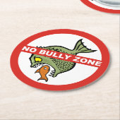 Geen Bully Zone Ronde Kartonnen Onderzetter (Gebogen)