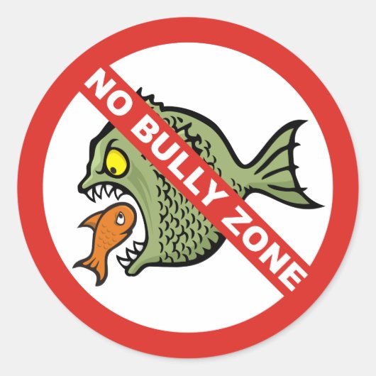 Geen Bully Zone Ronde Sticker (Voorkant)