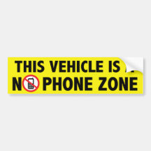 Geen Bumpersticker telefoonzone