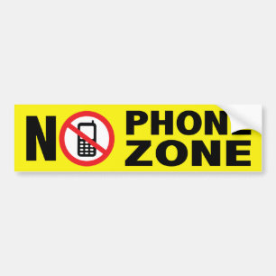 Geen Bumpersticker telefoonzone