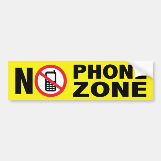 Geen Bumpersticker telefoonzone (Voorkant)