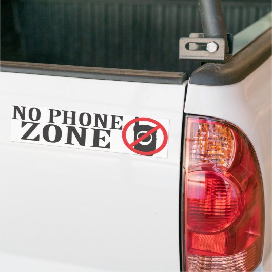 Geen Bumpersticker telefoonzone (Op Truck)