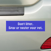 Geen bumpersticker uitstrooien (Op auto)