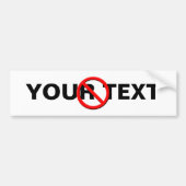 Geen Bumpersticker voor gebarentSjabloon (Voorkant)