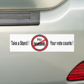 geen bumpersticker voor paraplu's (Op auto)