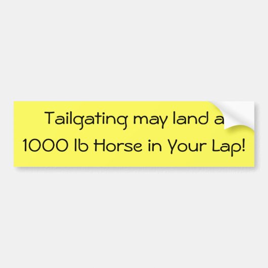 Geen bumpersticker voor te dicht volgen (Voorkant)