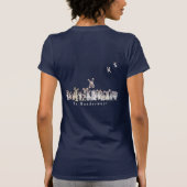 Geen Bundies Cartoon Rabbits in lijn Funny T Shirt (Achterkant)