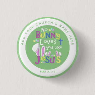 Geen Bunny maar Jezus   Kinder Pasen Ronde Button 3,2 Cm