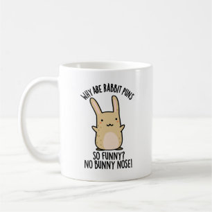 Geen Bunny Neus Grappige Konijn Puns Koffiemok