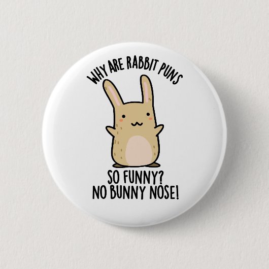 Geen Bunny Neus Grappige Konijn Puns Ronde Button 5,7 Cm (Voorkant)