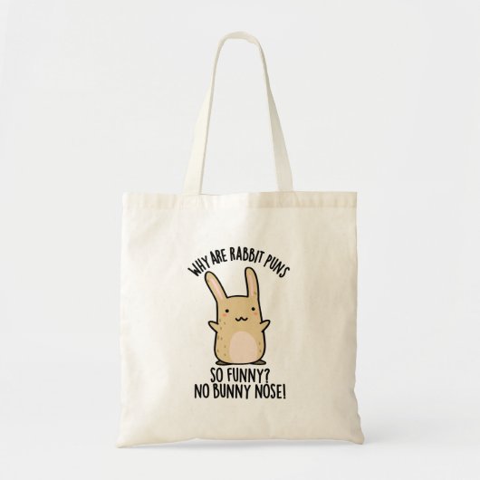 Geen Bunny Neus Grappige Konijn Puns Tote Bag (Voorkant)
