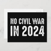 Geen burgeroorlog in 2024 briefkaart (Voorkant / Achterkant)