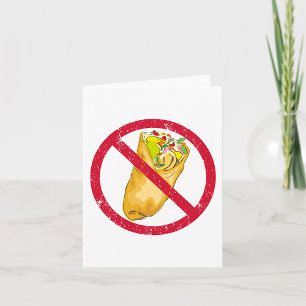 Geen Burrito's Toegestaan Bord Grappig Voedselverb Kaart