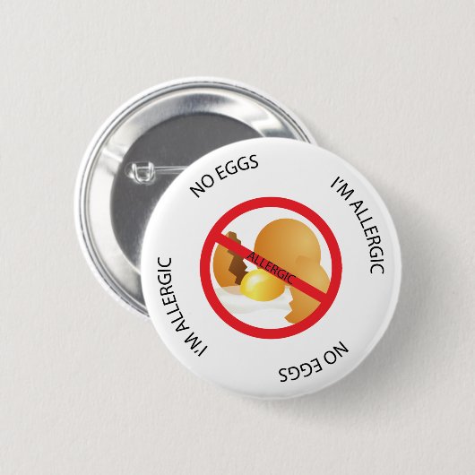 Geen Button voor eierallergie (Voorkant /achterkant)