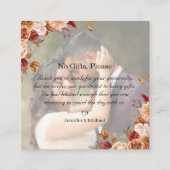 Geen cadeautjes alsjeblieft, let op huwelijkscadea informatiekaartje (Voorkant)