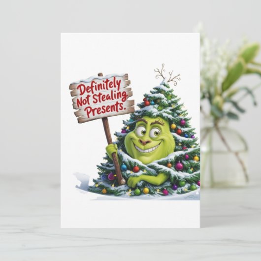 Geen Cadeautjes Stelen Kaart (Staand voorkant)