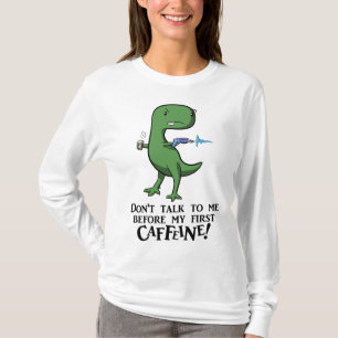Geen cafeïne, geen sociale vaardigheden. (volwass t-shirt