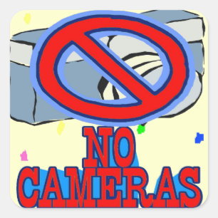 Geen camera-bordje vierkante sticker