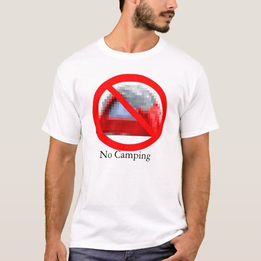 Geen Camping T-shirt (Voorkant)
