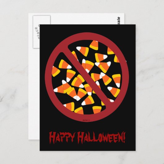 Geen Candy Corn Briefkaart (Voorkant / Achterkant)