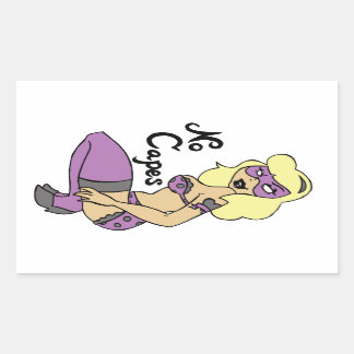 Geen Capes Superheroine Pin-Up Sticker