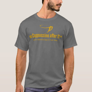 Geen cappuccino na t-shirt