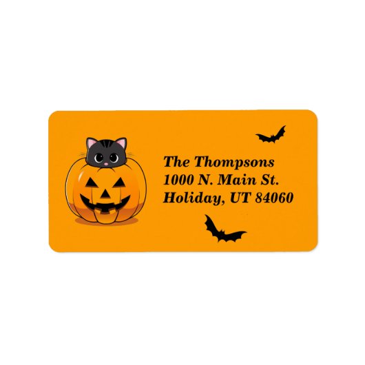 Geen caredy Cat/Return-adreslabels Etiket (Voorkant)