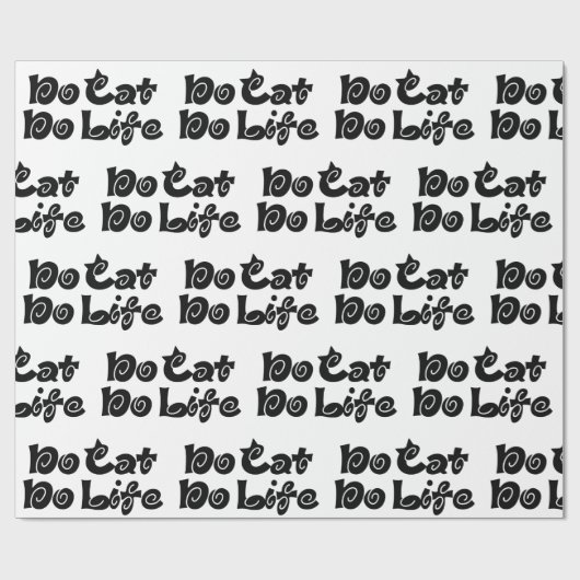 Geen Cat No Life Cadeaupapier (Vlak)
