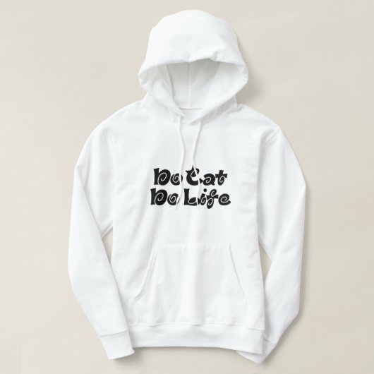 Geen Cat No Life Hoodie (Design voorkant)