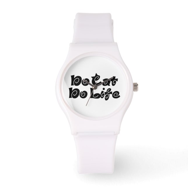 Geen Cat No Life Horloge (Voorkant)