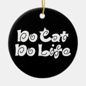 Geen Cat No Life Keramisch Ornament (Voorkant)