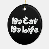 Geen Cat No Life Keramisch Ornament (Links)