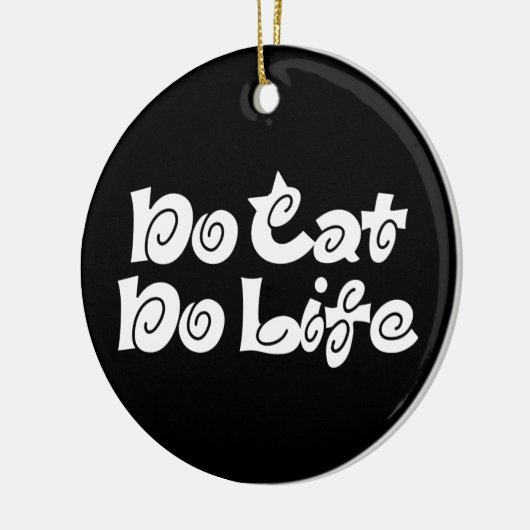 Geen Cat No Life Keramisch Ornament (Links)